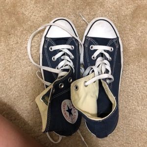 navy blue converse
